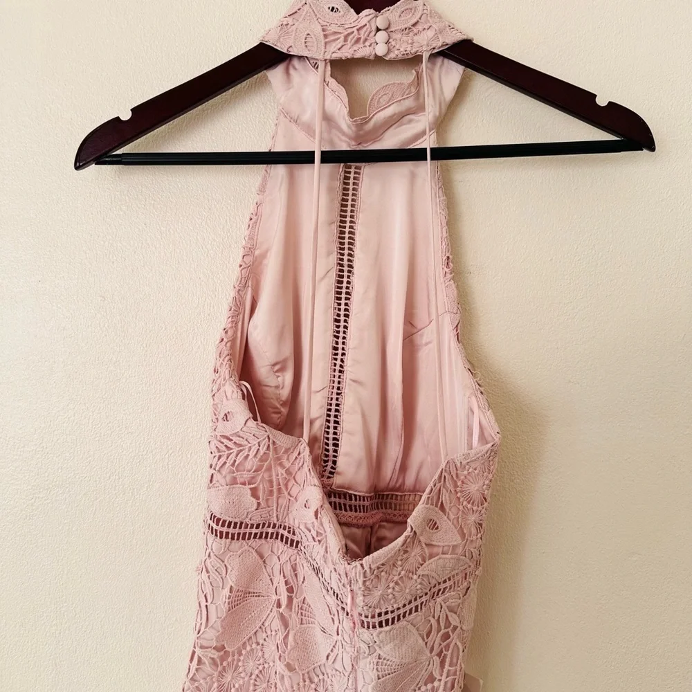 NEW Bardot Soft Pink Willow Floral Lace Dress - Picture 5 of 6